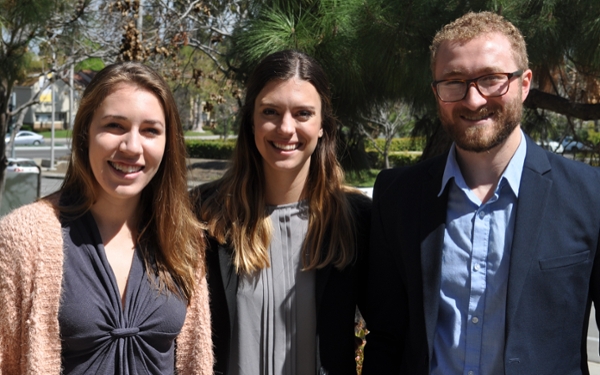 From left: Emily Satifka, Sarah Mikosz, and Peter Alter.